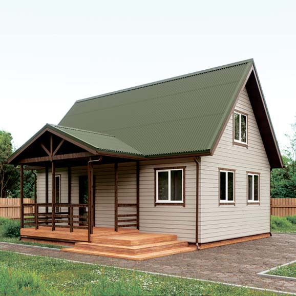 Лист Ондулин Смарт дл 1950мм / шир 950мм (зеленый) дом 2