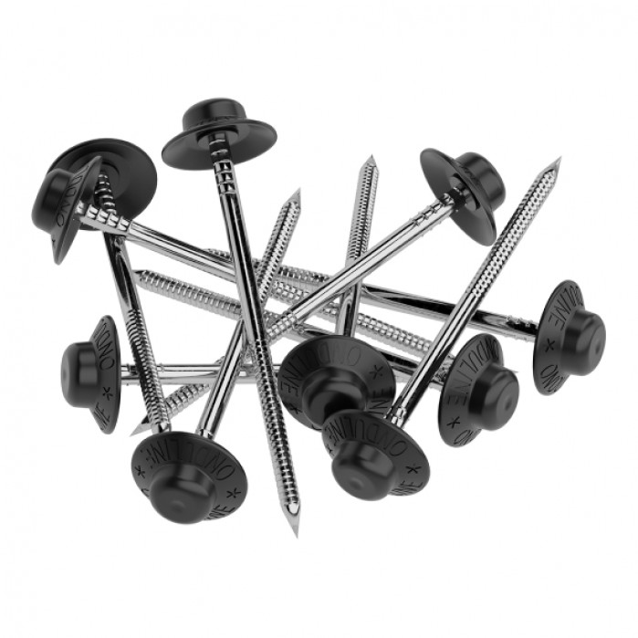 Гвозди ОНДУЛИН цвет ЧЕРНЫЙ цинк+ПНД (100 шт/упак)