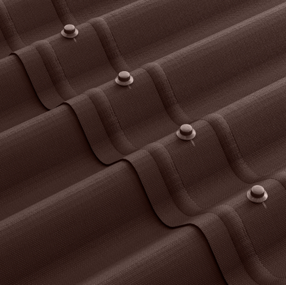 Лист Ондулин Смарт дл 1950мм / шир 950мм (коричневый)