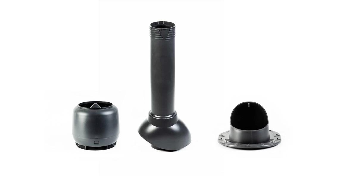 Комплект кровельной вентиляци Starke D-110мм труба проходка колпак для плоской кровли серый