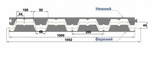 Уплотнитель коньковый НС 44 1000мм (ТУ) (130 шт/кор)