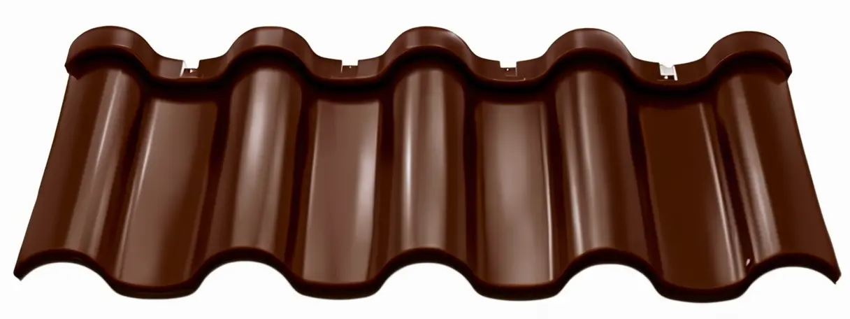 Модульный кровельный профиль "Андалузия" 1116 (1000) (одноволновый) (0,65/8017 шоколад/26/350)